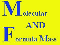 molecular mass and formula mass