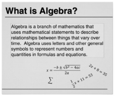 What is Algebra