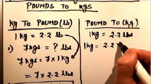 how to Convert pound to kilogram and kilogram to pound