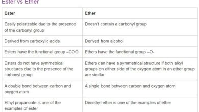 Difference Between Ester And Ether