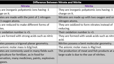 Difference Between Nitrate and Nitrite