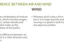 difference between air and wind