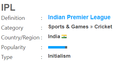 IPL Full Form