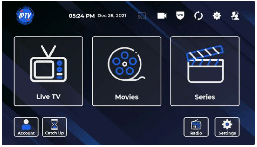 23S TV IPTV ETV HTML main interface