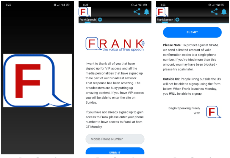 Frank Speech App Download screenshots