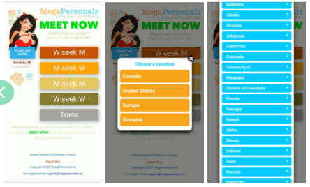 Mega Personal App screenshots