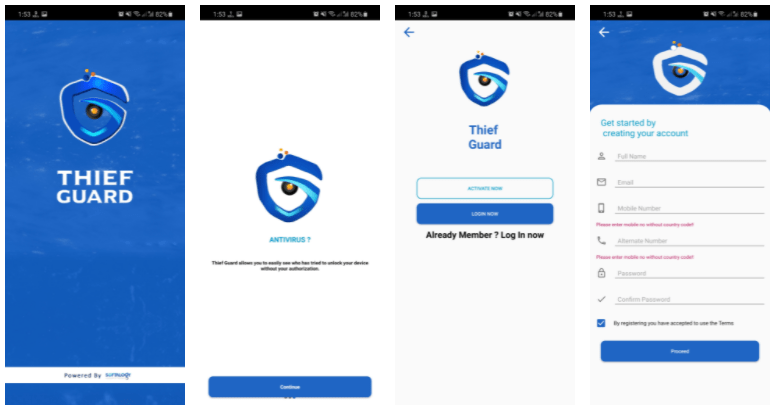 Thief Guard App screenshots
